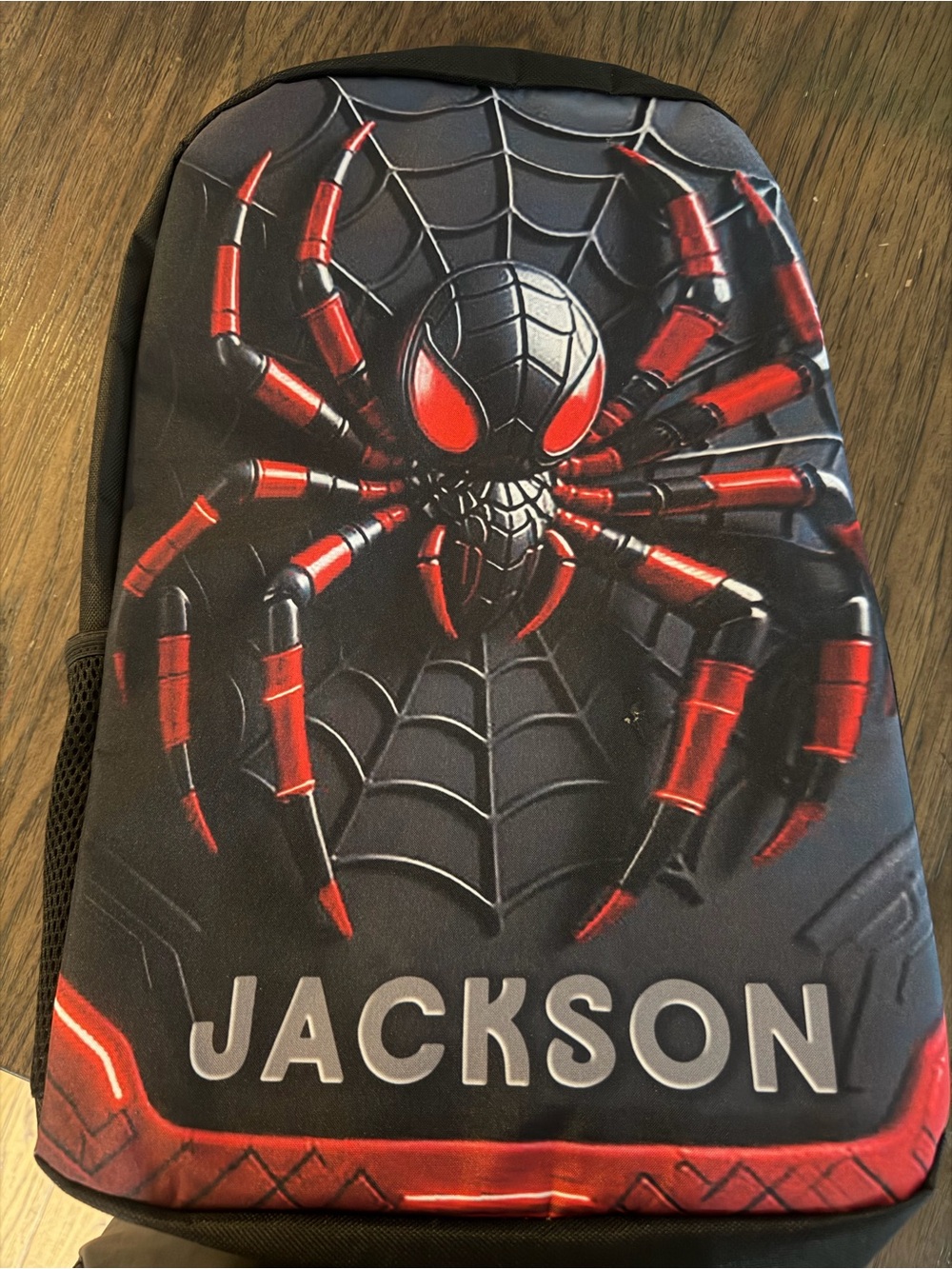 Kids Black and Red Spider Backpack Costume Accessory - Jackson